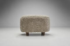 Scandinavian Easy Chairs in Sheepskin with Ottomans Scandinavia ca 1950s - 3799849