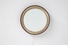 Scandinavian Floating Round Mirror With Light 1990s - 2301727