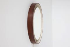 Scandinavian Floating Round Mirror With Light 1990s - 2301804