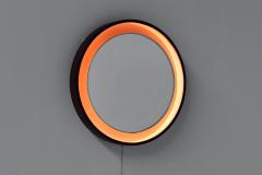 Scandinavian Floating Round Mirror With Light 1990s - 2301826