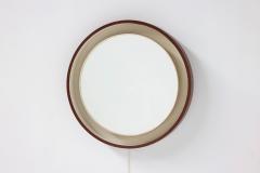 Scandinavian Floating Round Mirror With Light 1990s - 2301830