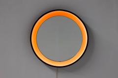 Scandinavian Floating Round Mirror With Light 1990s - 2301837