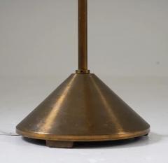 Scandinavian Floor Lamp in Brass with Cocoon Shade - 2575718