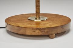 Scandinavian Floor Lamp with Rattan Stem Sweden First half of the 20th Century - 4683315