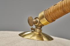 Scandinavian Floor Lamp with Rattan Stem Sweden First half of the 20th Century - 4683316