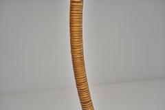 Scandinavian Floor Lamp with Rattan Stem Sweden First half of the 20th Century - 4683317