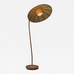 Scandinavian Floor Lamp with Rattan Stem Sweden First half of the 20th Century - 4684882