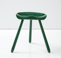 Scandinavian Green Painted Tractor Seat Stool Circa 1960s - 2587973