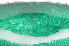 Scandinavian Green Sunburst Enamel Aluminum Tray 1970 Sweden - 3098516