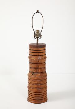Scandinavian Hand Lathed Teak Lamp - 4588169