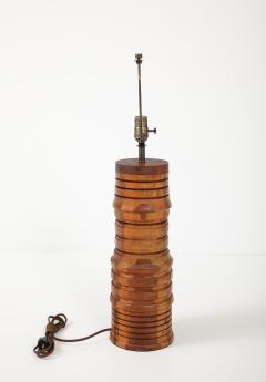 Scandinavian Hand Lathed Teak Lamp - 4588172