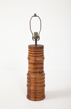 Scandinavian Hand Lathed Teak Lamp - 4588173