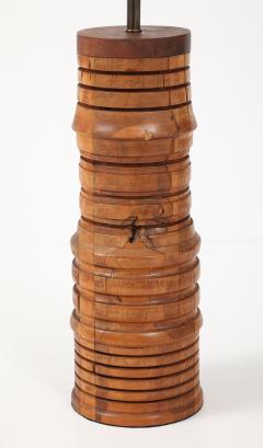 Scandinavian Hand Lathed Teak Lamp - 4588174
