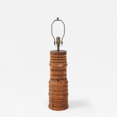 Scandinavian Hand Lathed Teak Lamp - 4589015