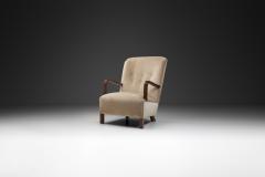 Scandinavian Lounge Chair with Wooden Frame Scandinavia 1930s - 4647347