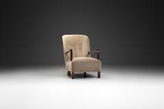 Scandinavian Lounge Chair with Wooden Frame Scandinavia 1930s - 4647448