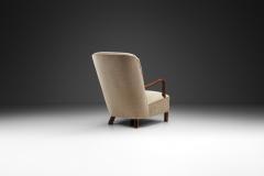 Scandinavian Lounge Chair with Wooden Frame Scandinavia 1930s - 4647450