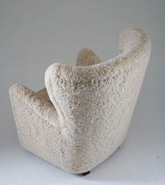 Scandinavian Mid Century Lounge Chairs in Sheepskin - 3102667