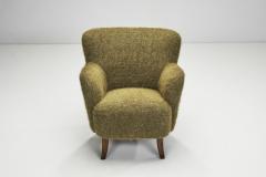 Scandinavian Mid Century Modern Armchairs in Green Wool Scandinavia 1950s - 2795377