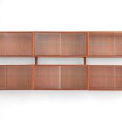 Scandinavian Mid Century Modern Wall Mounted Bookshelf Teak Norway 1967 - 3892680