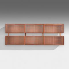 Scandinavian Mid Century Modern Wall Mounted Bookshelf Teak Norway 1967 - 3892682