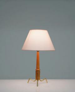 Scandinavian Mid Century Table Lamp in Brass and Teak - 2915868