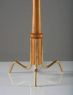 Scandinavian Mid Century Table Lamp in Brass and Teak - 2915869