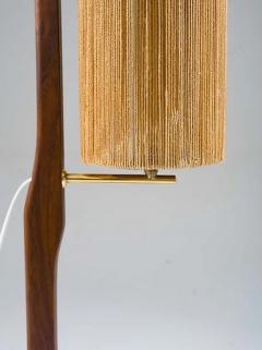 Scandinavian Mid Century Teak and Brass Floor Lamp - 2335635