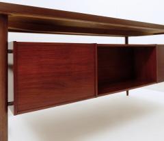 Scandinavian Mid Century Wooden Desk with Drawers - 2686837