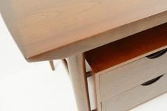 Scandinavian Mid Century Wooden Desk with Drawers - 2686845