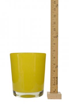 Scandinavian Mid Century Yellow Glass Vase - 4673868