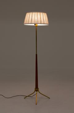 Scandinavian Midcentury Floor Lamp in Brass and Wood - 1637162