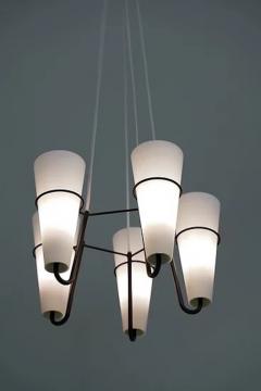 Scandinavian Midcentury Pendant in Glass and Metal - 2335531