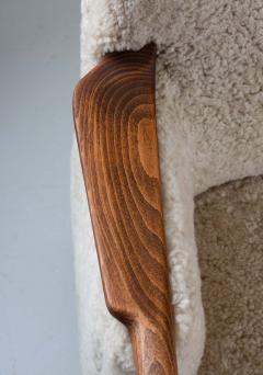 Scandinavian Midcentury Sheepskin Sofa Loveseat 1940s Denmark - 1620118