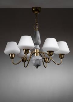 Scandinavian Modern 6 armed chandelier - 4303620