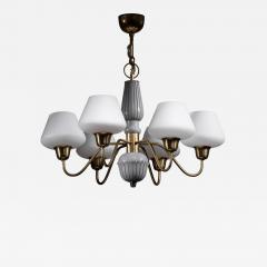Scandinavian Modern 6 armed chandelier - 4305632