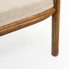 Scandinavian Modern Art Deco armchair in solid stained birch with carved frame  - 1716287