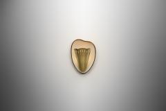 Scandinavian Modern Brass and White Lacquered Wall Lamp Sweden Mid 20th Century - 4604364