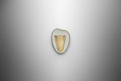 Scandinavian Modern Brass and White Lacquered Wall Lamp Sweden Mid 20th Century - 4604365