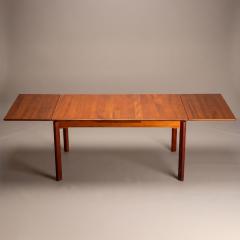 Scandinavian Modern Danish Teak Extendable Dining Table - 4695474