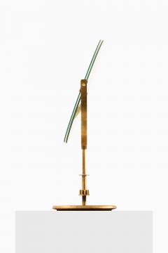 Scandinavian Modern Golden Table Mirror in Brass 1950s - 4612390