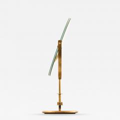 Scandinavian Modern Golden Table Mirror in Brass 1950s - 4614338