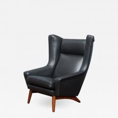 Scandinavian Modern Leather Lounge Chair - 1023308