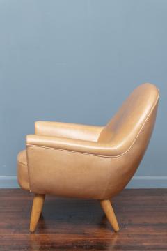 Scandinavian Modern Leather Lounge Chair - 2857419