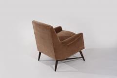 Scandinavian Modern Lounge Chair in Gold Mohair C 1950s - 3589252