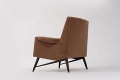 Scandinavian Modern Lounge Chair in Gold Mohair C 1950s - 3589254