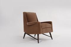 Scandinavian Modern Lounge Chair in Gold Mohair C 1950s - 3589255