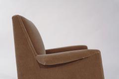 Scandinavian Modern Lounge Chair in Gold Mohair C 1950s - 3589258