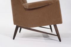 Scandinavian Modern Lounge Chair in Gold Mohair C 1950s - 3589259