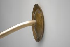 Scandinavian Modern Opal Glass and Brass Wall Lamp Sweden ca 1950s - 4592565